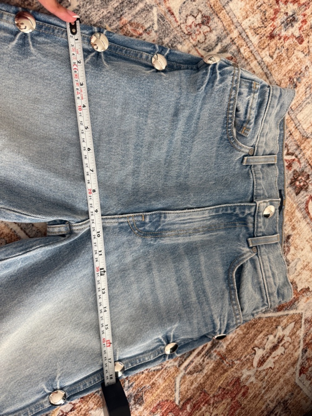 Khaite Danielle Women’s Straight-Leg Jeans with Side Ring Detail - Picture 7 of 17